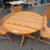 OAK DINING TABLE WITH LEAF AND 4 CHAIRS 2 thumbnail