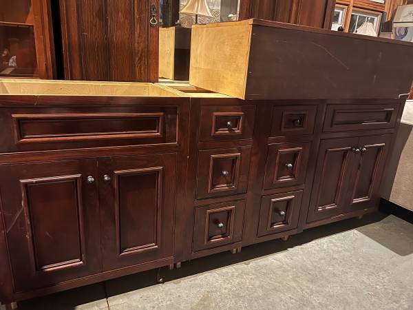 Brand new large two sinks vanity cabinets 1