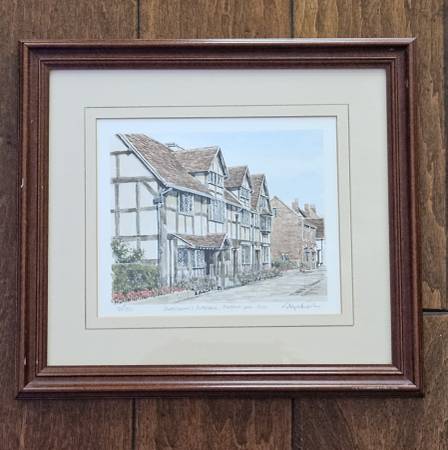 Shakespeare's Birthplace Limited Edition Watercolor Print Glyn Martin 1