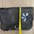 Navy Blue Leather Purse/Clutch with Flower Appliques and  Handle 8 thumbnail