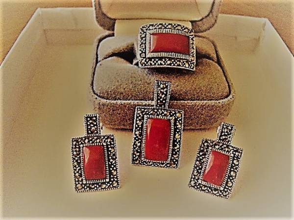 Sterling Silver and Marcasite set 1