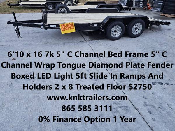 6'10 x 16 Car Hauler Trailer 7k 1