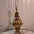 Vintage Hollywood Regency Style Brass Cherub Marble Fluted Glass Lamp 9 thumbnail