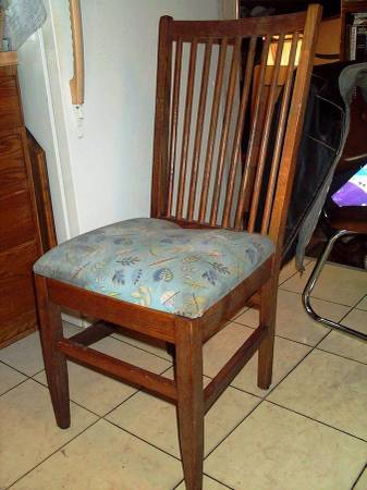 CHAIR Accent Kitchen Dining Office Desk Wood Vintage Cushion Furniture 1