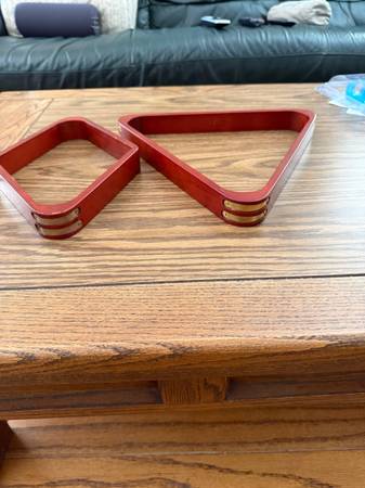 Pool Ball Wood Rack and 9 Ball Rack 1