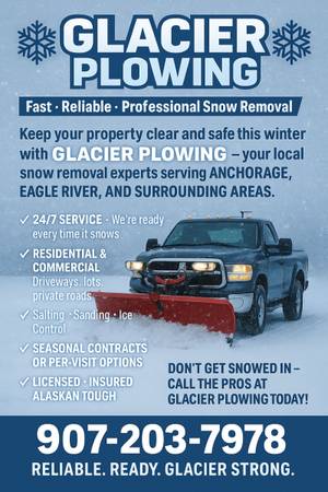 SNOW PLOWING 24/7 SERVICE AVAILABLE TODAY! 1