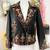 Custom Black leather  cro studded jacket 2 thumbnail