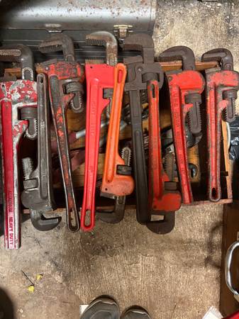 Plumber Pipe Wrenches various brand and sizes - Vice Grips also 1