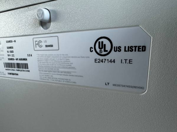 LG 32" COMPUTER SCREENS 32UN550 - $125 (Ridgefield)63471431054979122