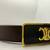 Women’s Celine Designer Brown Leather Belt with black/gold buckle with gold lo 2 thumbnail