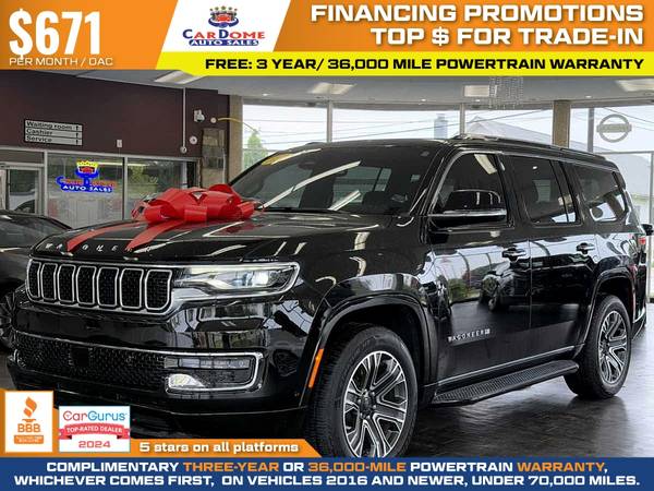 2024 Jeep Wagoneer - $892 (CarDome)63470238623361123