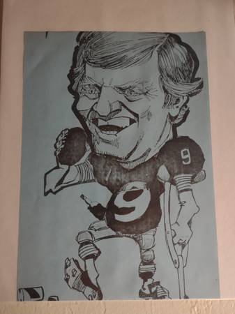 Sonny Jurgensen (Redskins HOFer) / Comical Caricature / Like New 1