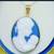 10 KT YELLOW GOLD PENDANT  MOTHER/CHILD CAMEO NECKLACE & 10KT GOLD CHAIN) & JEWE 4 thumbnail