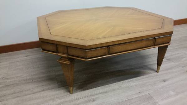 Vintage Mid Century Weiman Kameo Octagon Coffee Table MCM 1