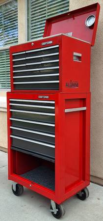 Large Sears Craftsman 18 Drawers HD  Rollaway Tool Box 1