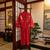 Red 100% Silk Embroidered Dragon Robe - Made in Vietnam (Brand: Xuân) 4 thumbnail