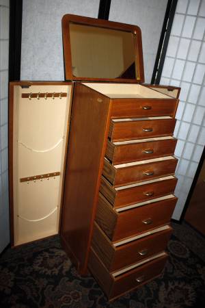Large Standing Jewelry Armoire / Chest / Cabinet 1