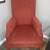 2 red accent wooden armchairs upholstered 5 thumbnail