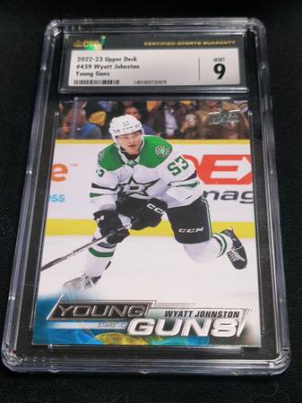 🏒 WYATT JOHNSTON 2022-23 Upper Deck #459 Young Guns Rookie Card 🏒 1