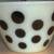 Vintage FIRE-KING MCM Black Polka Dot Mixing Bowl 4" tall x 6 1/2" dia 7 thumbnail