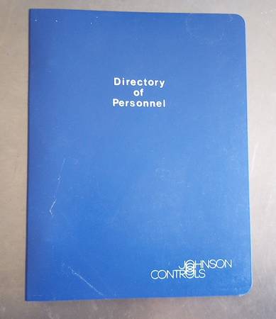 Old Johnson Controls Personnel Directory 1