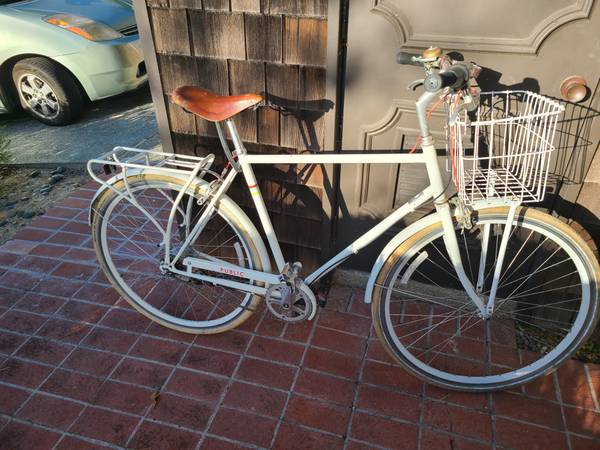 nice medium/large White PUBLIC V8i bike with Brooks leather saddle. 1