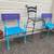 CHAIRS 2 Colorful Outdoor Chairs & 1 Heavy metal bar chair. 11 thumbnail