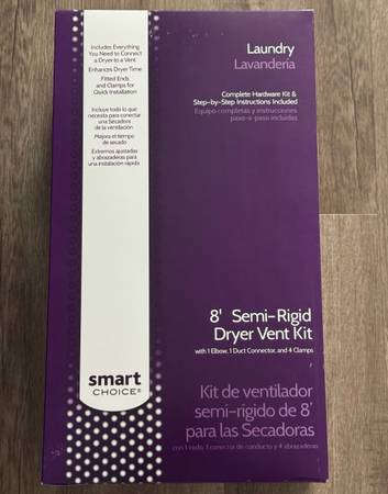 🏠 Smart Choice 8 pies Kit de ventilación semirrígida para secadora, para cualquier secadora de gas (nuevo sellado) - $5 (san jose oeste)63437121841411121