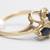 14K Yellow Gold Diamond Floral Ring w/sapphire gemstones (Size 6) 3 thumbnail