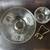 Vintage Clear Glass Chip and Dip Bowl 3 piece set with bracket 4 thumbnail