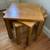 Mid Century Table Set Stacking Solid Wood 3 thumbnail