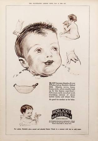 Original 1924 Horlick's Malted Milk Ad 1