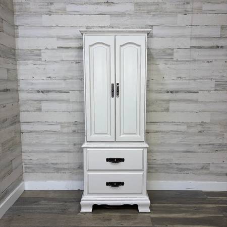 Refinished White Cabinet with Adjustable Shelves & Drawers *delivery* 1