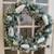 Snow flocked Wreath 30"Custom decorated Silver Ornaments 50 LED lights 3 thumbnail