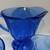 5 Hazel Atlas Glass Co. ROYAL LACE Pattern Creamer Sugar Cups Blue 3 thumbnail