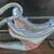 Mid century, larger, multicolor marble swirl swan bowl. 4 thumbnail