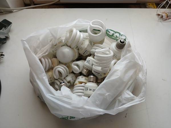 Good used standard base fluorescent bulbs. Free. 1