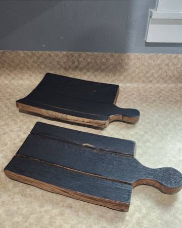 Bourbon Whiskey Barrel Charcuterie / Cheese Boards 1