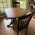 Round table two chairs solid wood black brown made USA 2 thumbnail