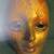 Solid Brass Mardi Gras mask hand painted souvenir from New Orleans 2 thumbnail