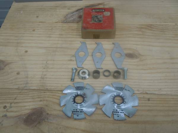 Vintage SEARS CRAFTSMAN KROMEDGE DADO SET model 9 3268 4" 1