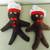 Vintage Handmade Set Of 2 Gingerbread Man Chef 12" Xmas Ornaments 1 thumbnail