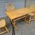 EASTERN Butcher Block TABLE SOLID wood Kitchen (3) AMESBURY Chairs DIN 9 thumbnail