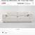 Living Spaces Amallo Ivory White Fabric 108" 2 Piece Sofa | Tufted 8 thumbnail