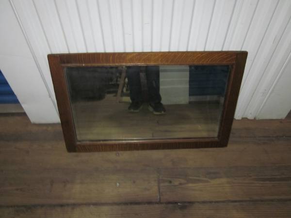19c. Tiger Oak Mirror w/ 3/4 inch bevel 1