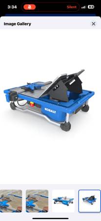 Kobalt Wet Tile Saw  5 -Amp 7-Inches -Blade Wet Tabletop 1
