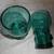 10 Pre WWII Blown Bluish Green Glasses w/ Applied Prunts 2 thumbnail