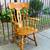 Large solid oak vintage arm chair 1 thumbnail