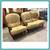 Mid 20th Century French Walnut + Suede Loveseat 12 thumbnail