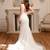 Sheath Wedding Dress | Size 10 | Plunging V-Neck, Beaded 2 thumbnail